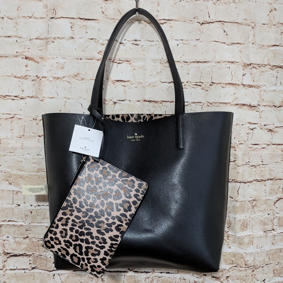 Kate Spade Leopard Arch Place Mya Reversible Tote - Picture 2 of 8
